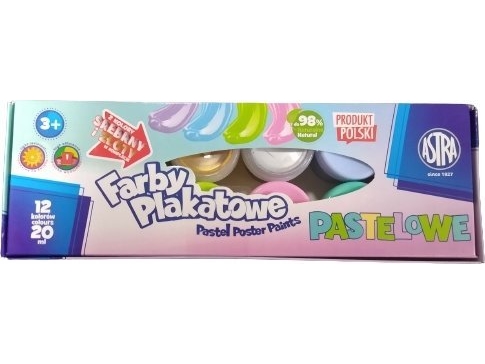 Astra Pastel Poster Paints Farver Standart Box Guld Sølv 301123021 - Astra Plakater  - 5901137190907