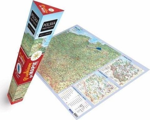 Demart Fysisk Kort Over Polen Plakat Edukamp - Demart Plakater  - 9788379127375