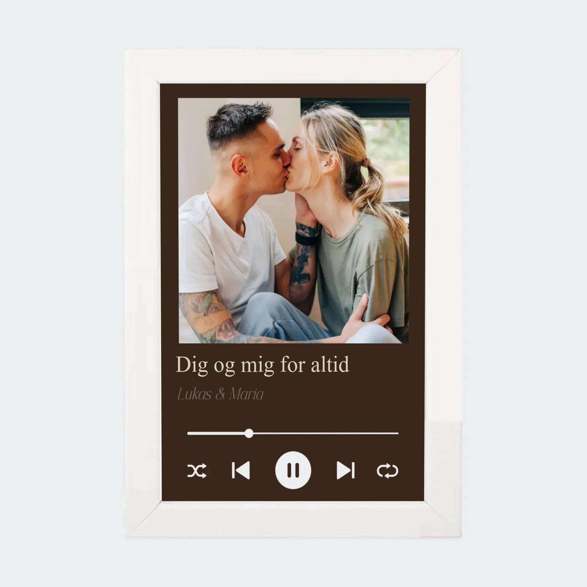 Hvid Plakat Sang Med Eget Billede Tekst 10x15 - 123unik Plakater