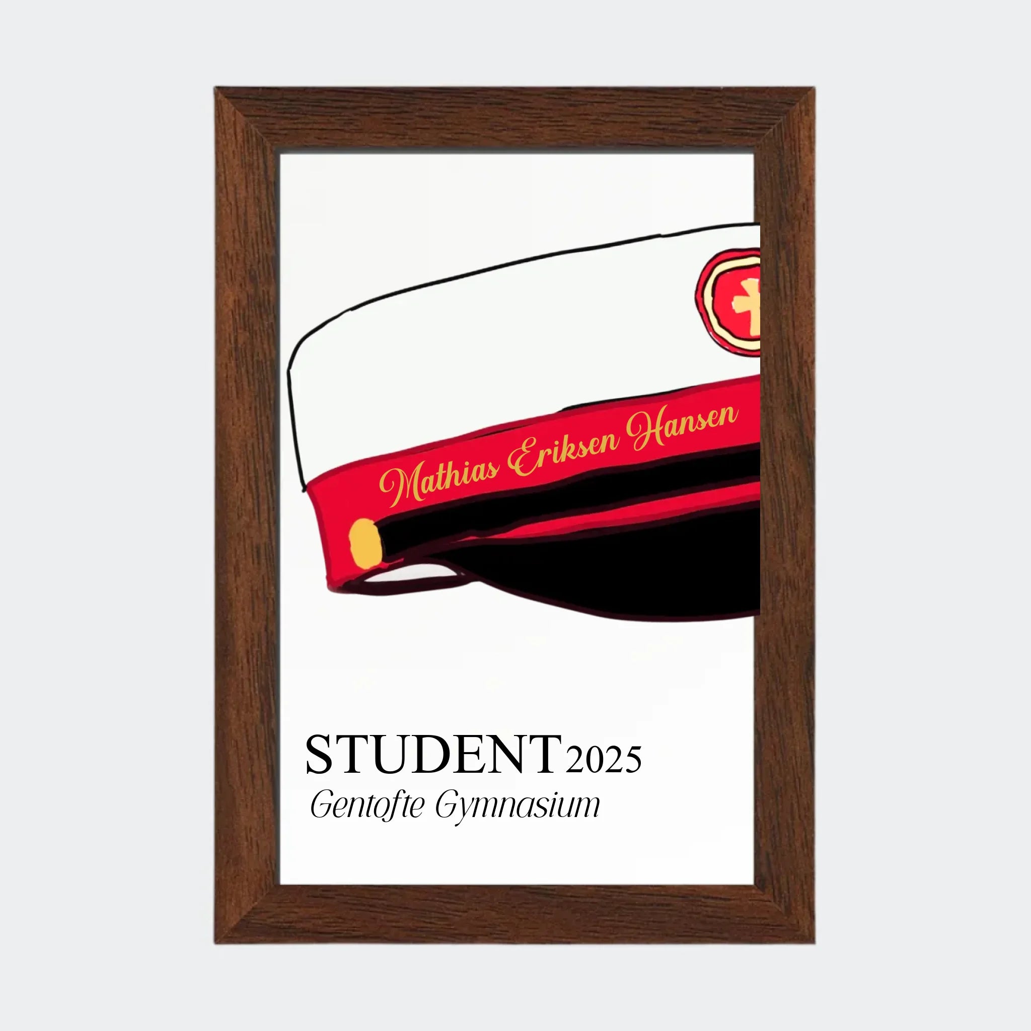 Mørk Eg Plakat Stx Student 2025 10x15 Mørk 10x15 - 123unik Plakater