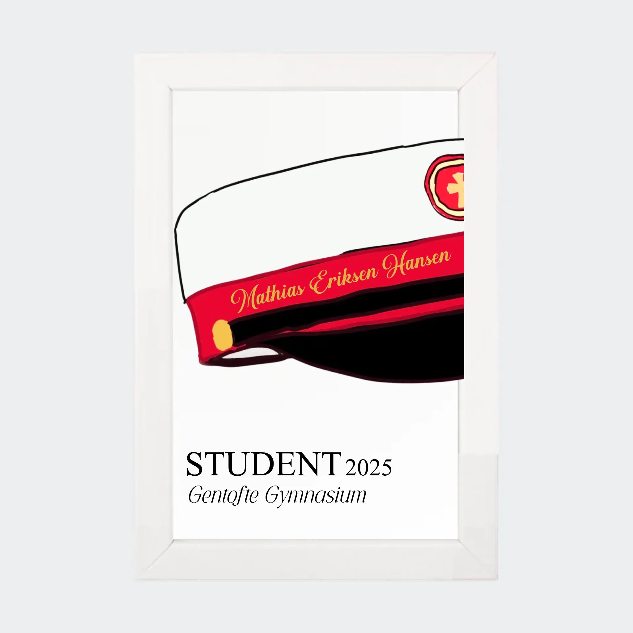 Hvid Plakat Stx Student 2025 10x15 10x15 - 123unik Plakater