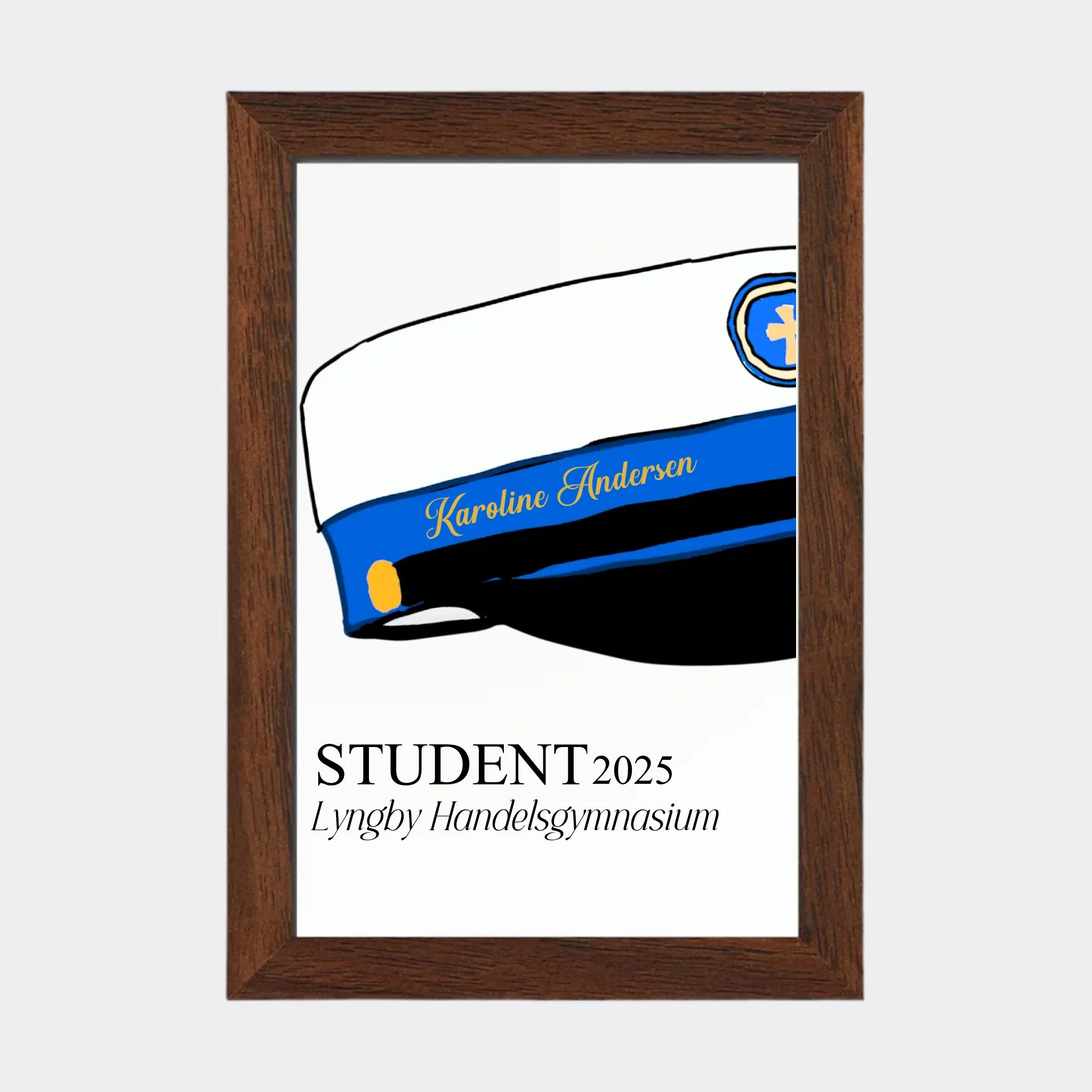 Mørk Eg Plakat Hhx Student 2025 10x15 Mørk 10x15 - 123unik Plakater