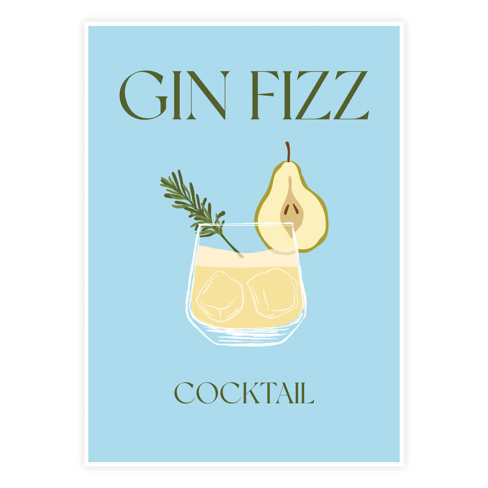 Gin Fizz Vibes Plakat - Designs.dk Plakater