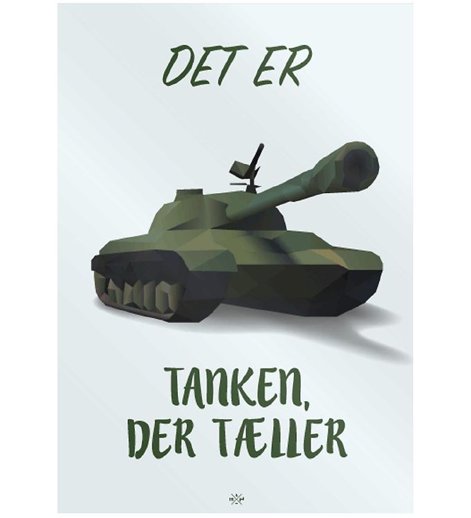Blå Citatplakat Plakat Tanken - Citatplakat Plakater  - 5714460033533