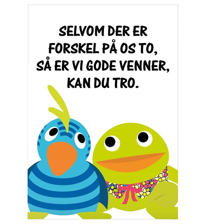 Grøn Citatplakat Plakat Gode Venner - Citatplakat Plakater  - 5714460209365
