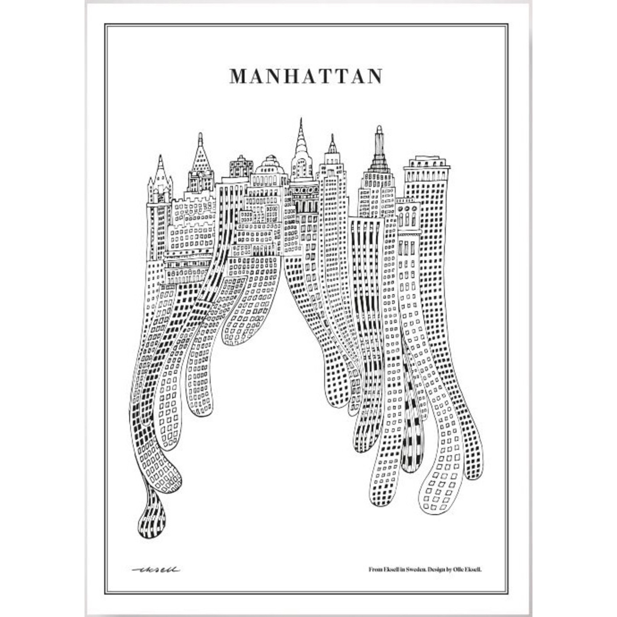 Plakat Manhattan - Olle Eksell Plakater  - 7350092430043