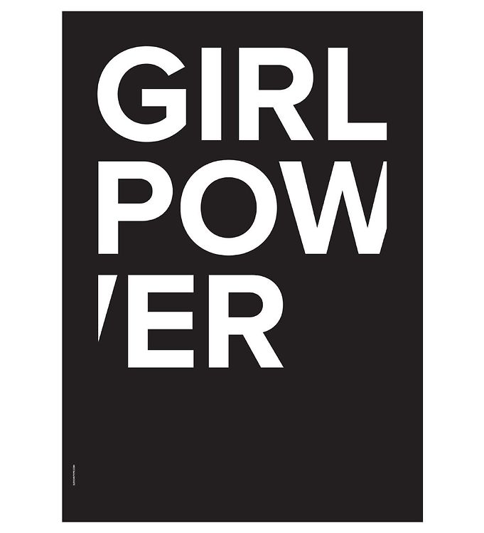 Sort Love Type Plakat 50x70 The Powerful Type Girl Power - I Love My Type Plakater  - 5713160008254