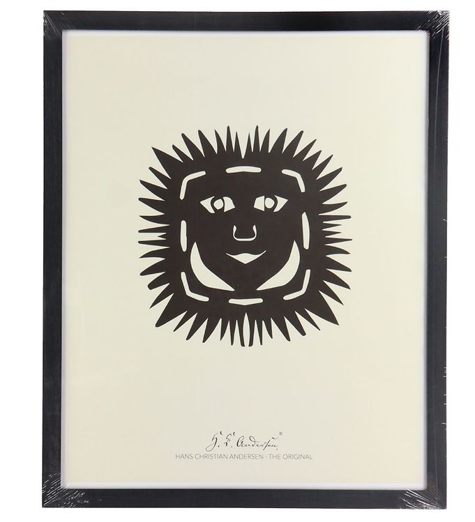 Hvid Andersen Plakat 40x50 Solhovedet - H.c. Andersen Plakater  - 5709068159167