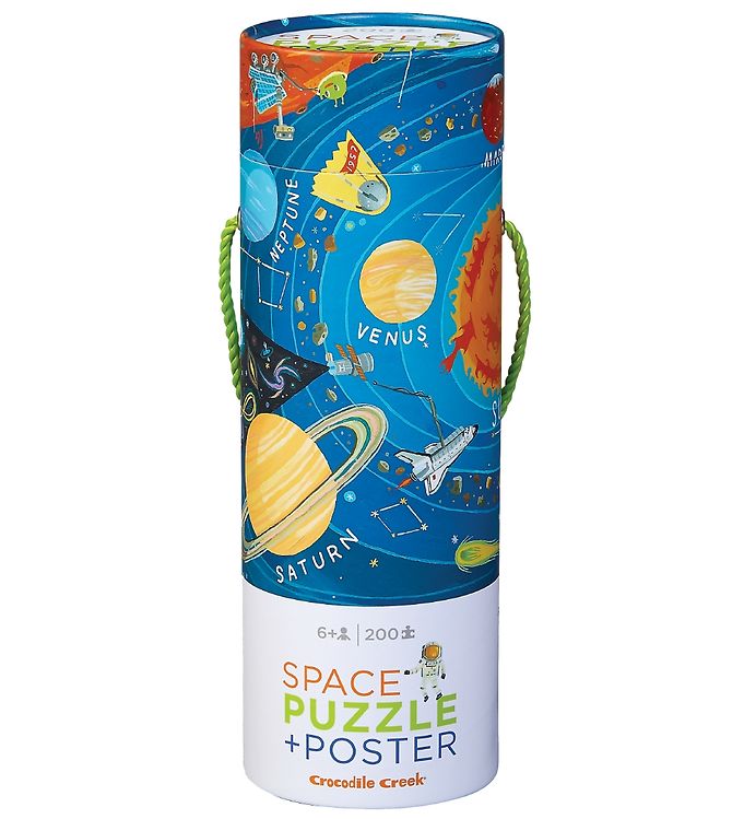 Multifarvet Crocodile Creek Puslespil & Plakat 200 Brikker Space - Crocodile Creek Plakater  - 732396287214
