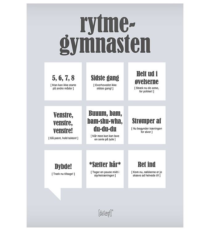 Grå Dialægt Plakat 30x42 Rytme Gymnasten - Dialægt Plakater  - 5714460341744