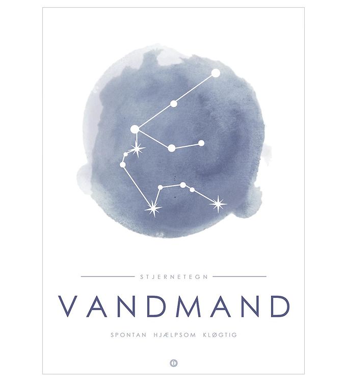 Blå Citatplakat Plakat Stjernebillede Vandmand - Citatplakat Plakater  - 5714460370034
