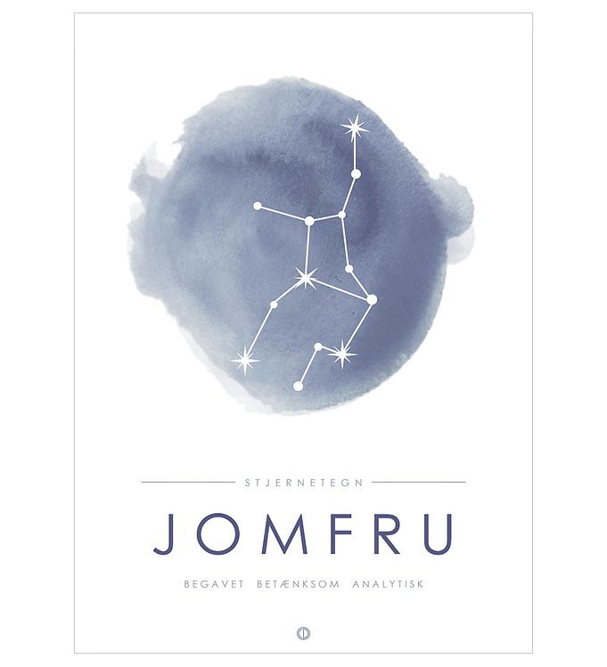 Blå Citatplakat Plakat Stjernebillede Jomfru - Citatplakat Plakater  - 5714460370119