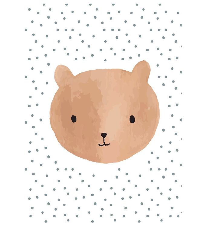 Brun Citatplakat Plakat Childish Bear - Citatplakat Plakater  - 5714460347289