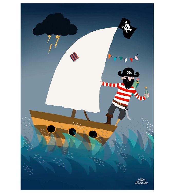 Blå Citatplakat Plakat Treasure Hunt - Citatplakat Plakater  - 5714460348927