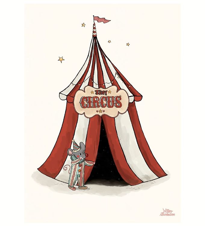 Hvid Citatplakat Plakat Tiny Circus - Citatplakat Plakater  - 5714460349368