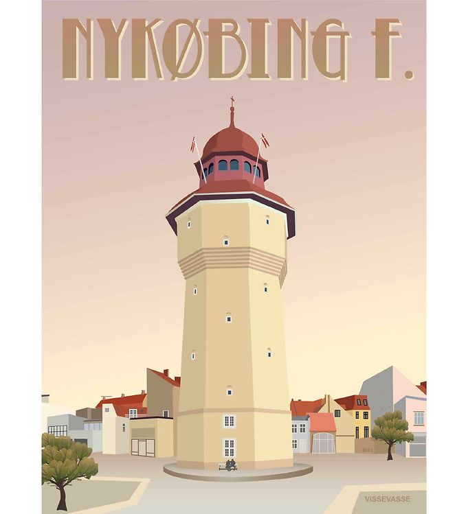 Vissevasse Plakat 50x70 Nykøbing - Vissevasse Plakater  - 5713138105930
