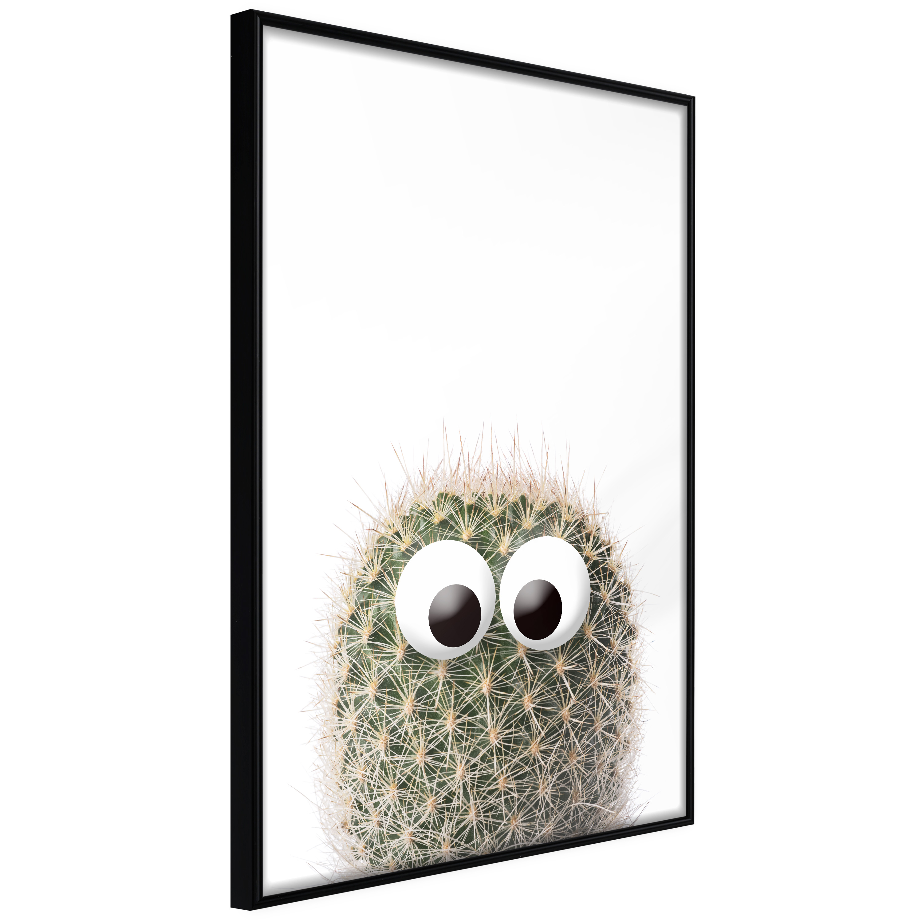Artgeist Plakat Med Ramme Funny Cactus Guld 30x45 - Artgeist Plakater  - 5903617088711