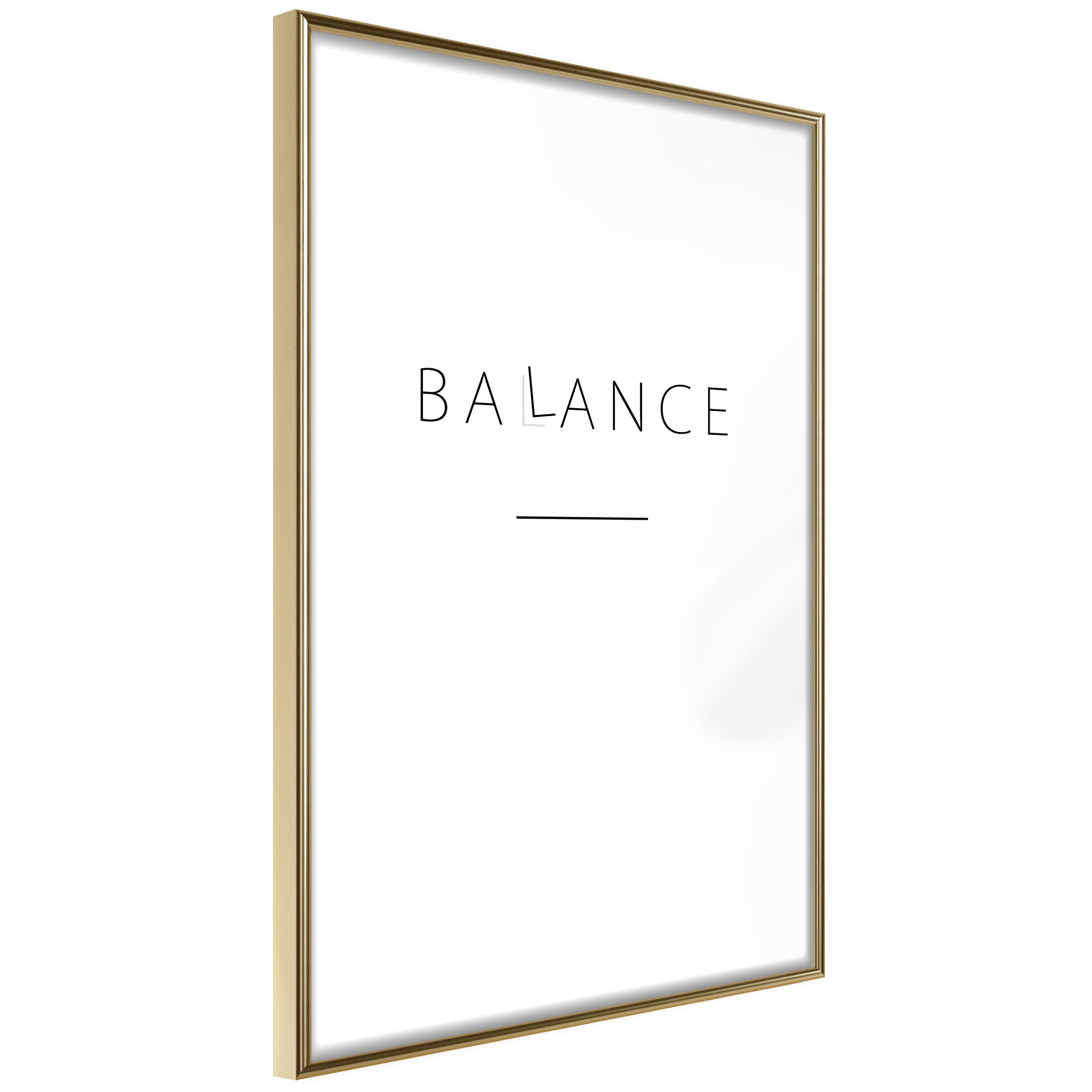 Plakat Balance Guldramme - Boligcenter Plakater  - 5904419695879