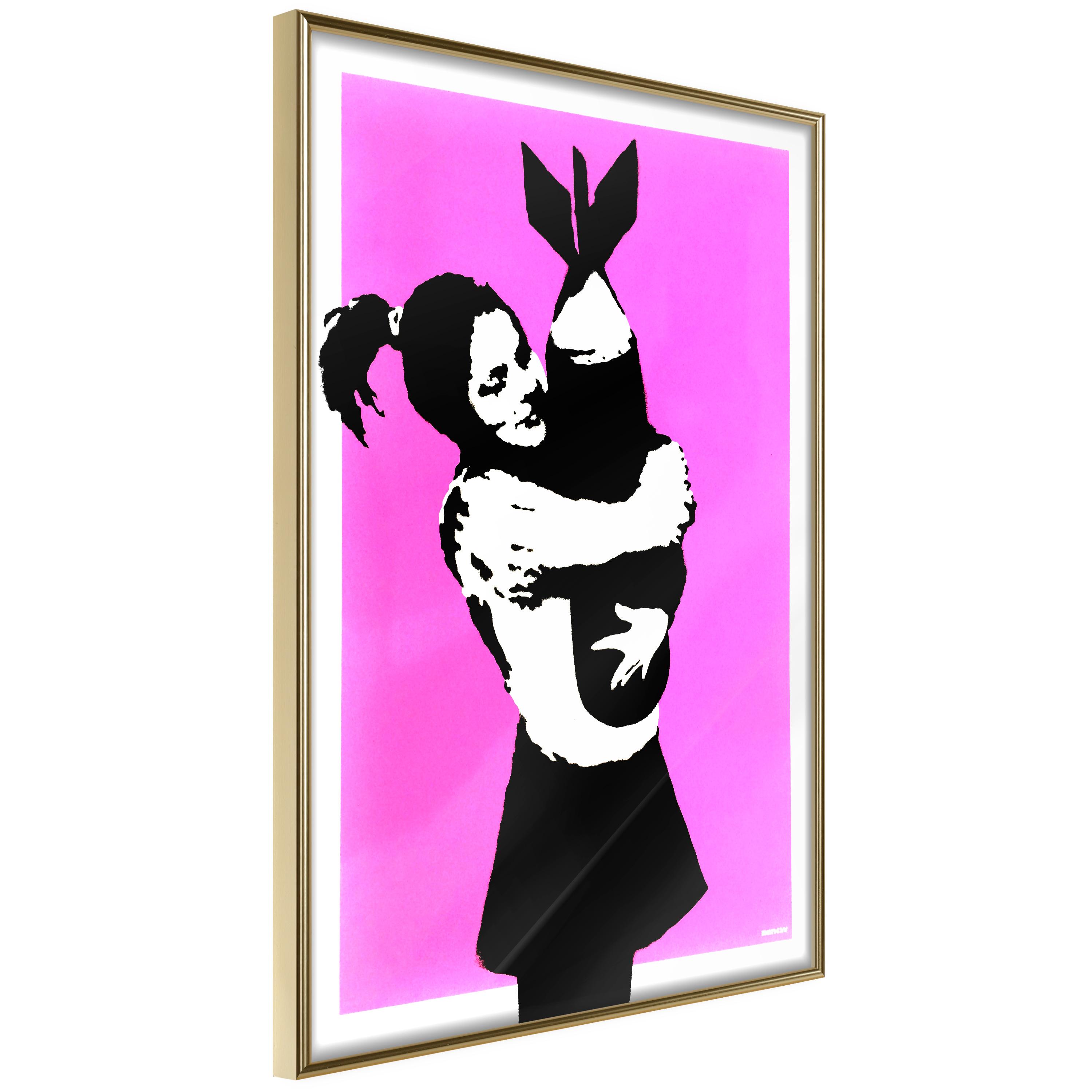 Plakat Bomb Hugger Guldramme - Boligcenter Plakater  - 5904419660594