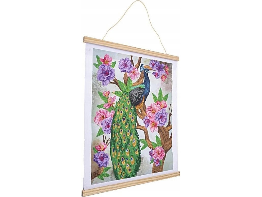 Poster 35x45cm With Diamond Mosaic Peacock And Peony - Epee Plakater  - 5056588606597