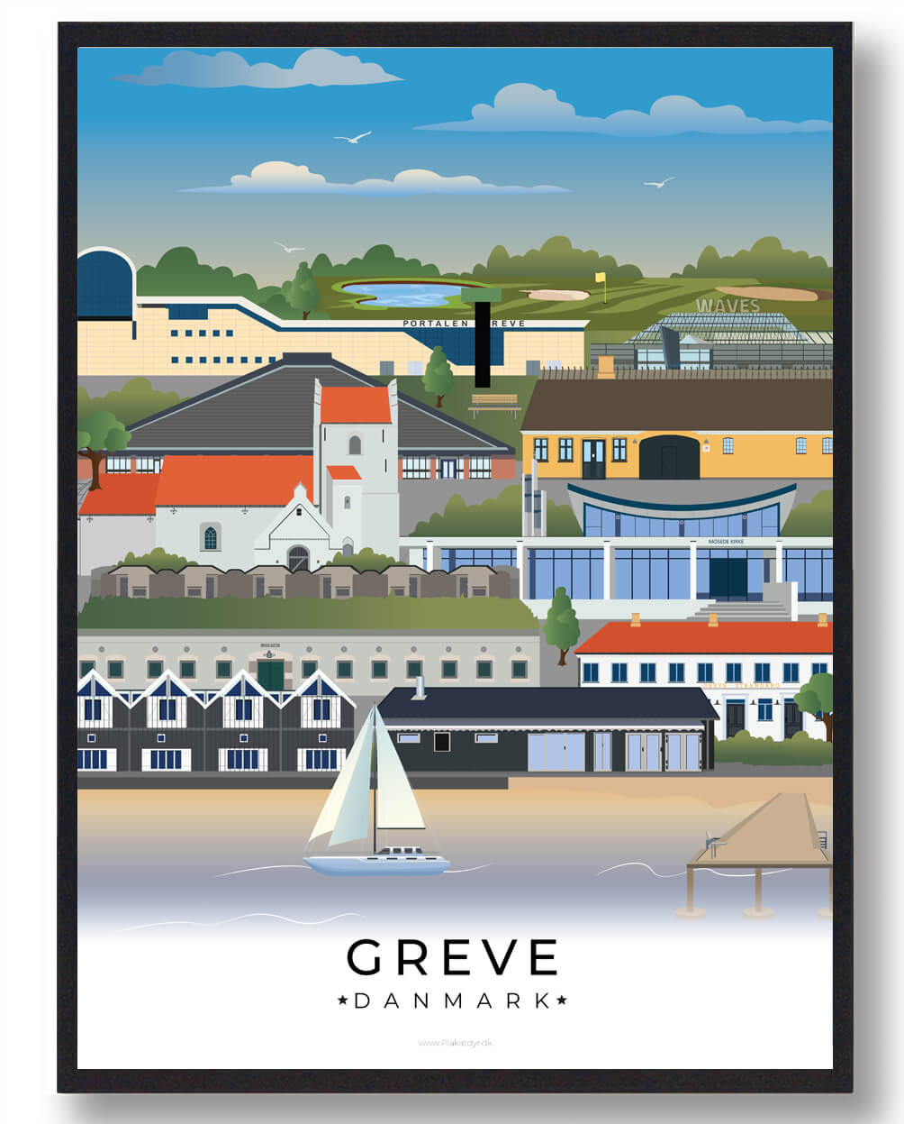15x21cm (a5)) Greve Byplakat Størrelse: 15x21cm - Plakatdyr Plakater