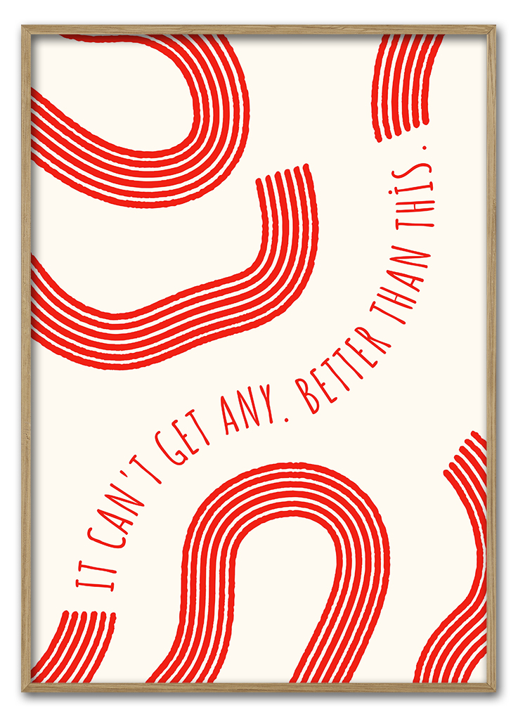 Wavy Words 50x70 - Printogrammer Plakater