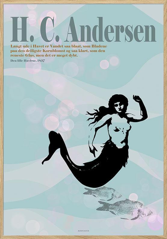 Andersen Plakat Den Lille Havfrue - Unikplakat.dk Plakater