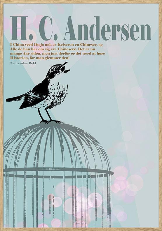 Andersen Plakat Nattergalen - Unikplakat.dk Plakater