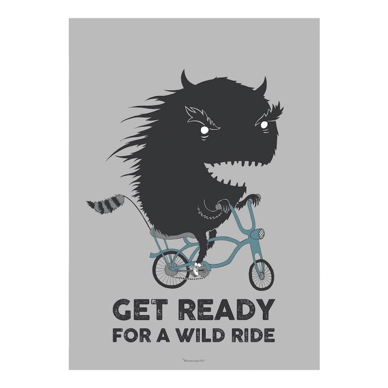 Plakat Bloomingville Monster Cykel 70x50 - Plakater  - 5711173175420
