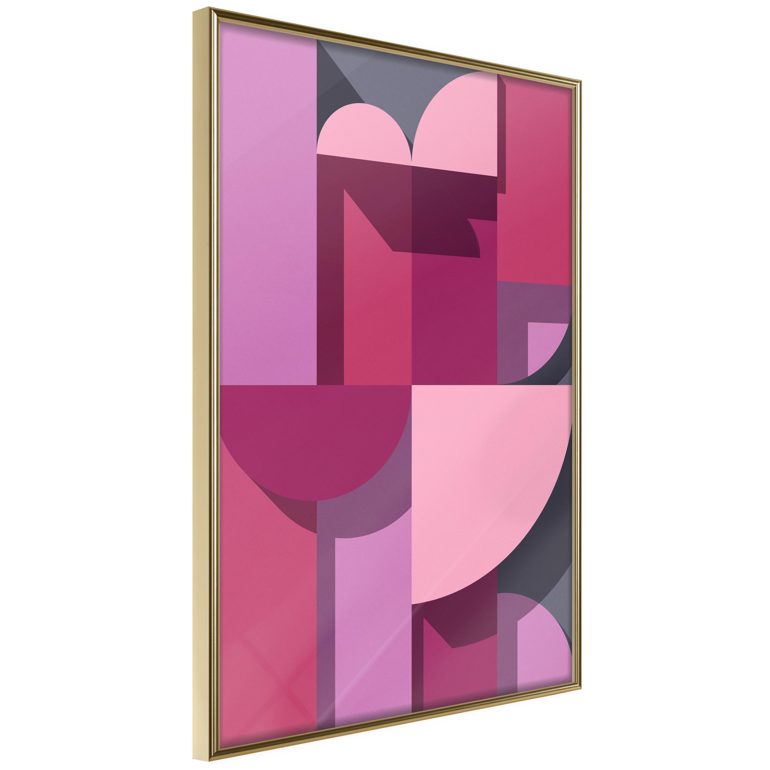 Plakat Abstract Home Guldramme - Boligcenter Plakater  - 5904419752213