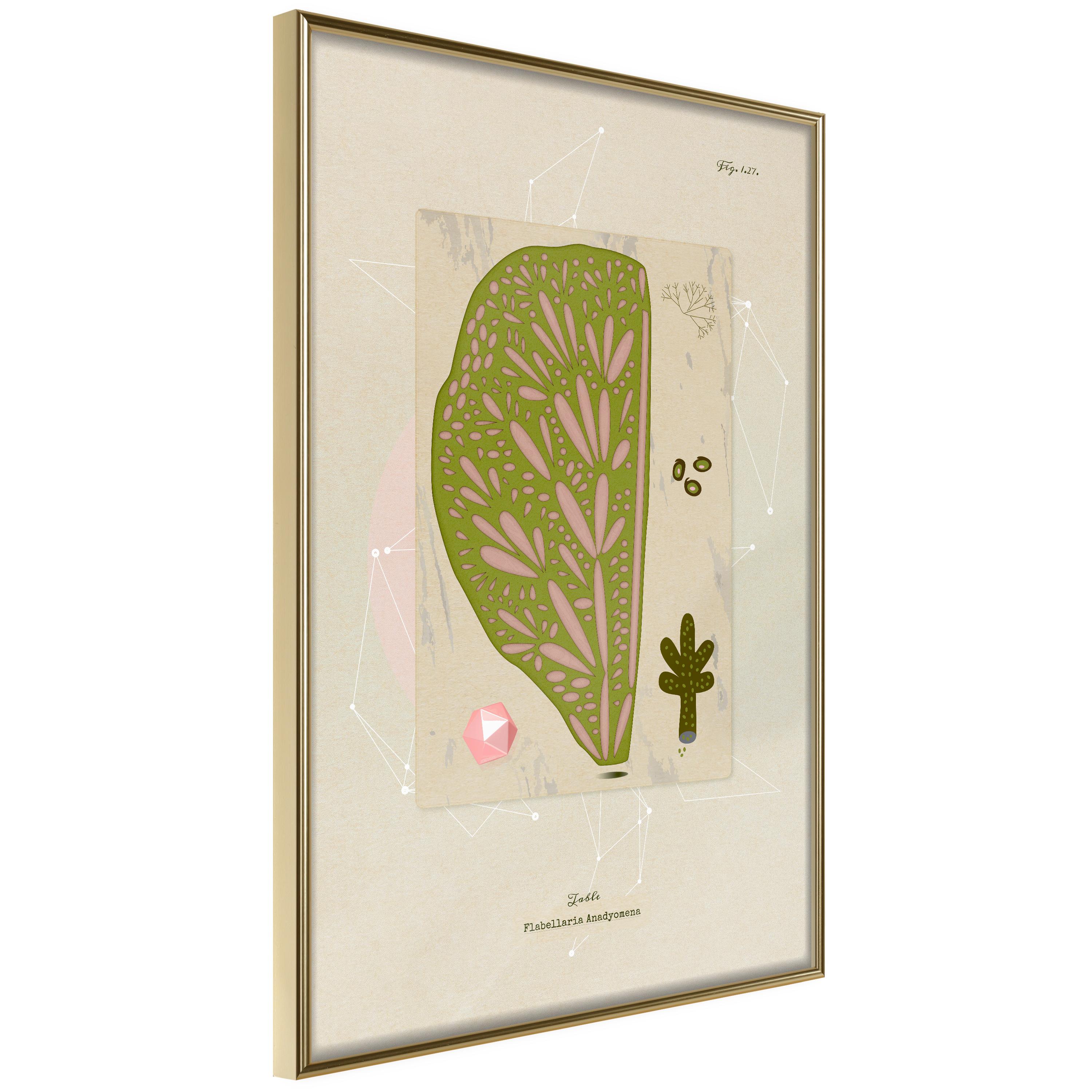 Plakat Abstract Tree Guldramme - Boligcenter Plakater  - 5903617088117