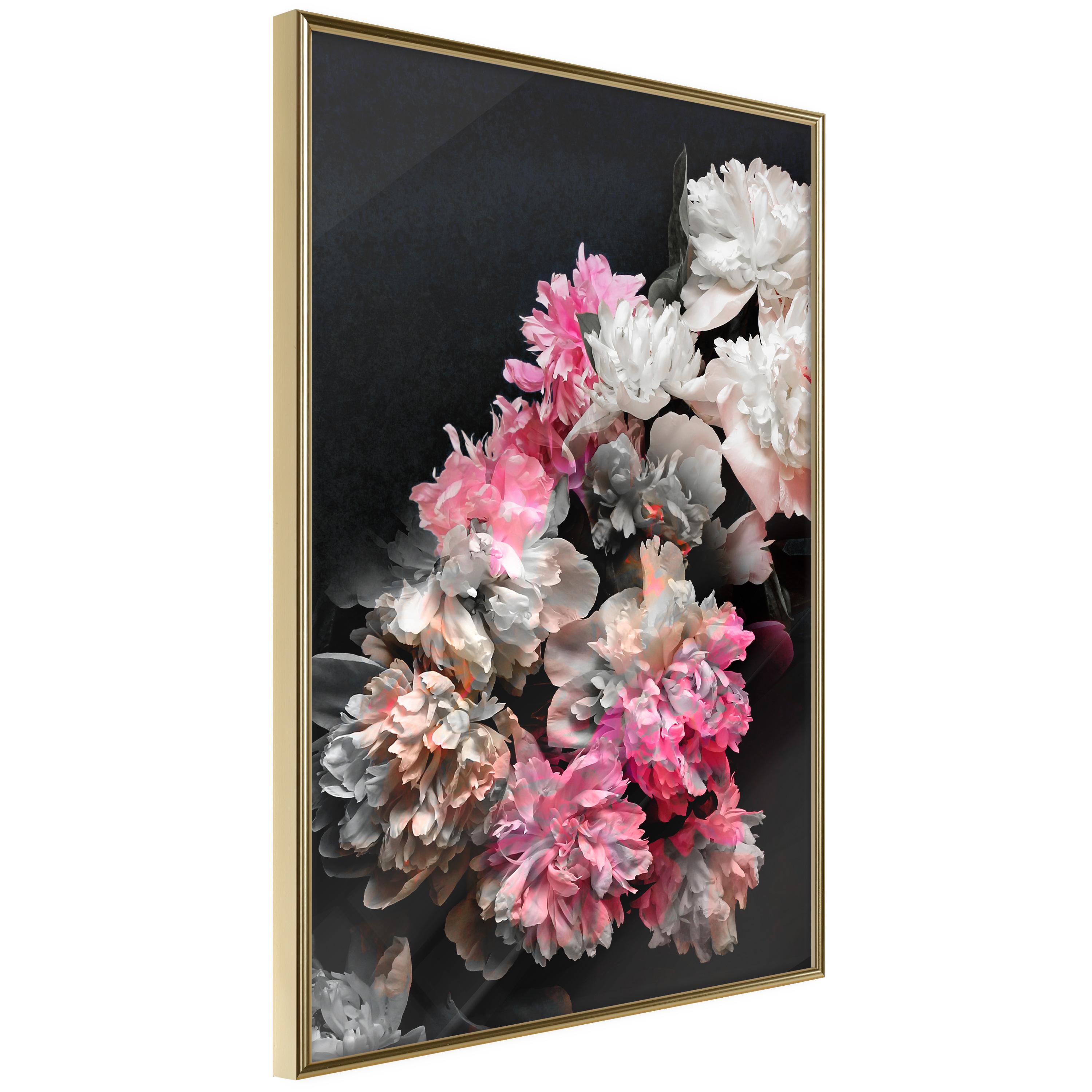 Plakat Bouquet The Dark Guldramme - Boligcenter Plakater  - 5904419645652
