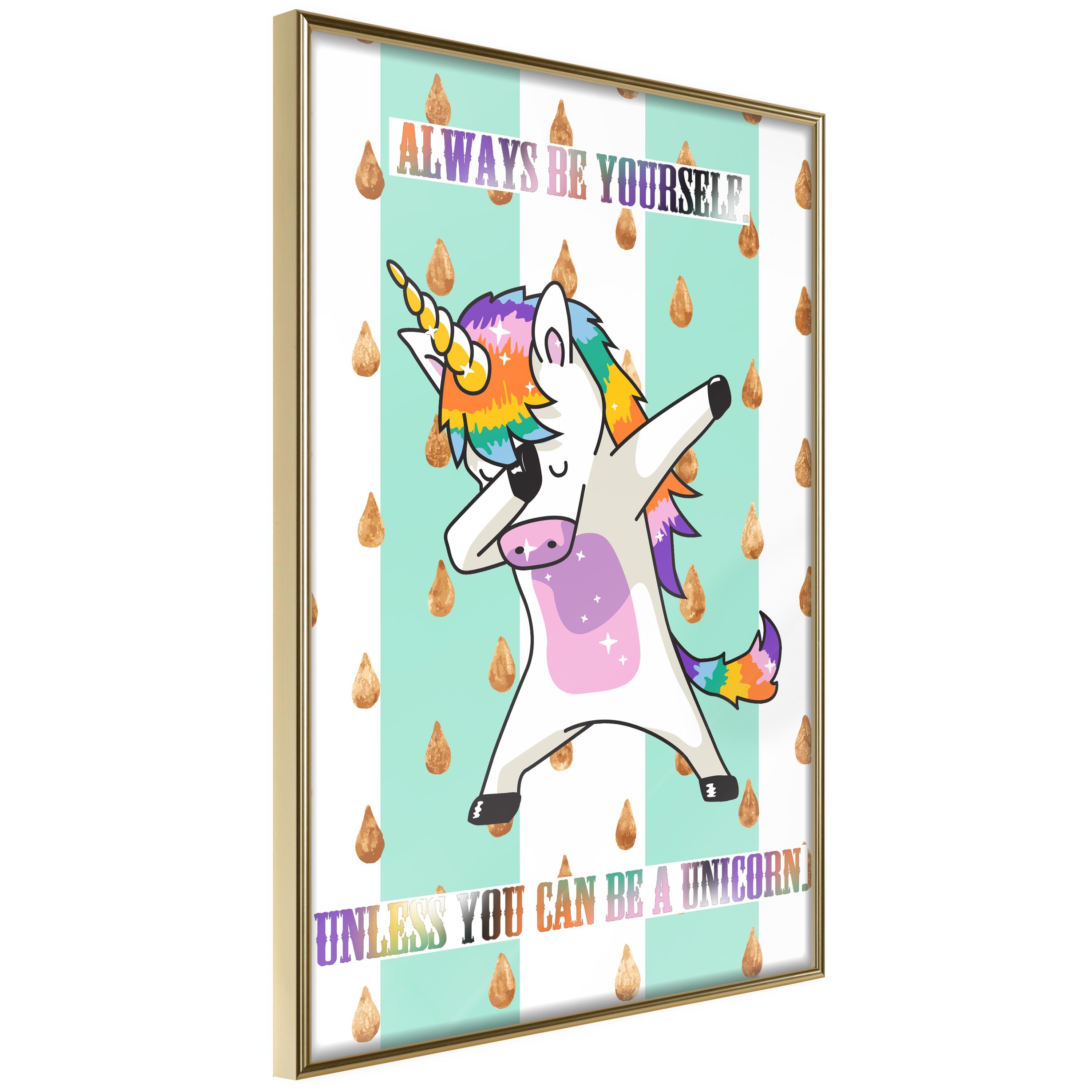 Plakat Always Yourself Guldramme - Boligcenter Plakater  - 5901493684287
