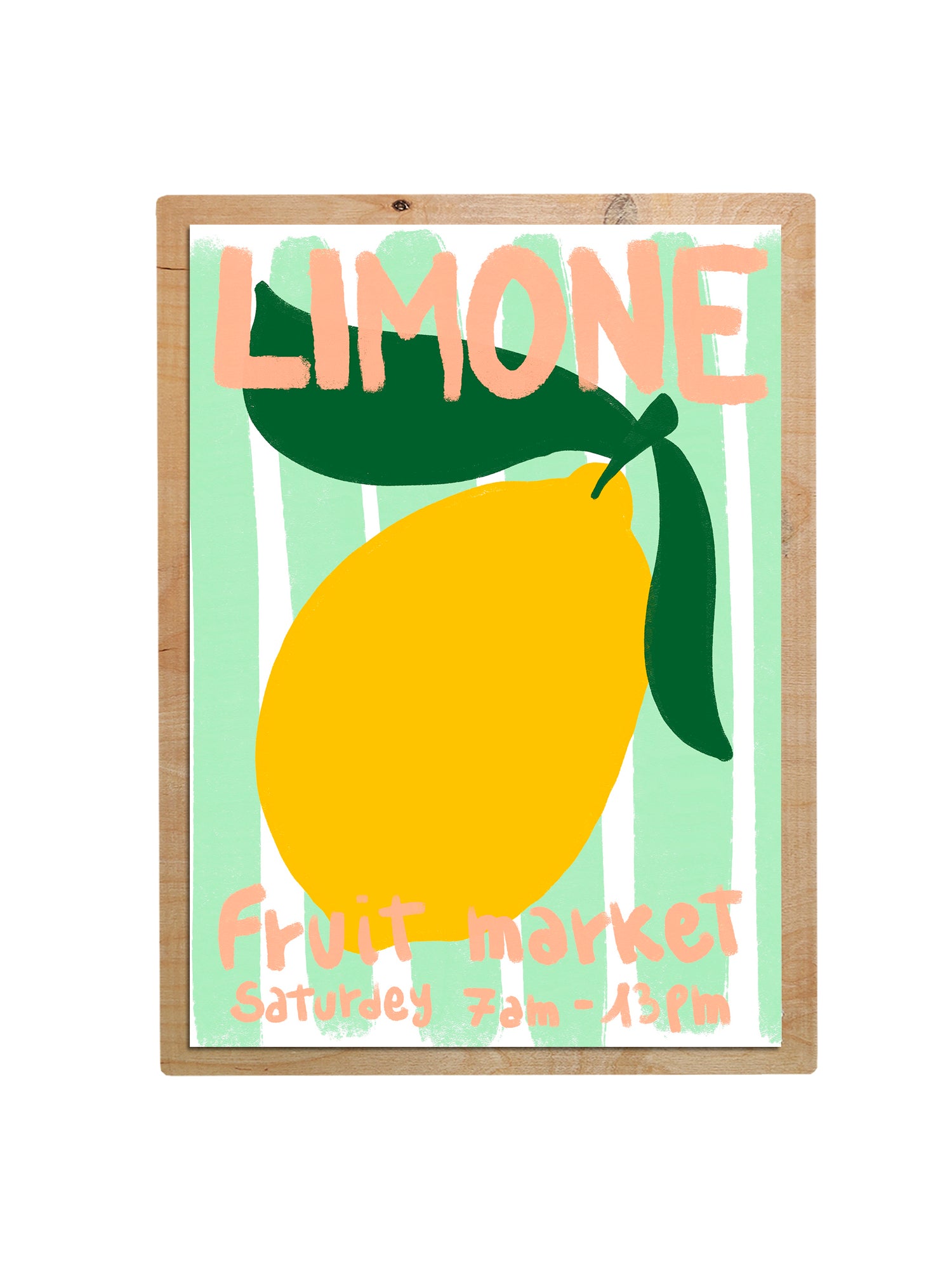 Naturlig Træram Lemon 30x42 Plakat 180g Papir - Oh Lab Plakater