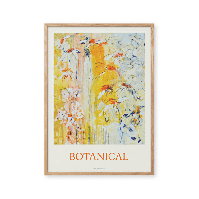 Hvid Pelton Botanical 70x100 Plakat - Peléton Plakater