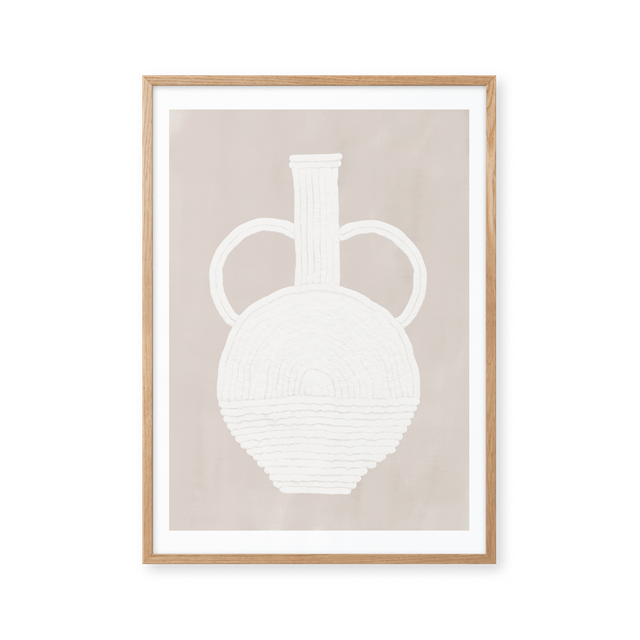 Hvid Pelton Structure 70x100 Plakat - Peléton Plakater