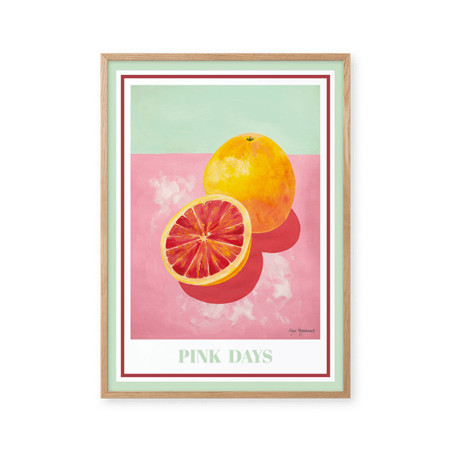 Hvid Pelton Pink Days 70x100 Plakat - Peléton Plakater