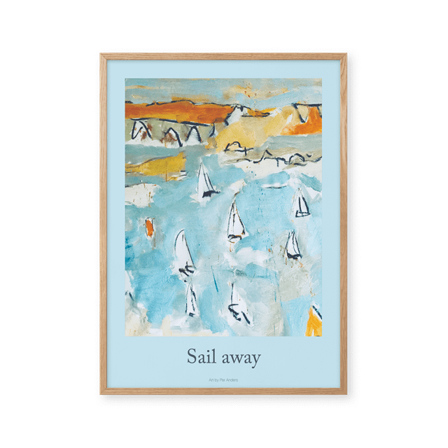 Hvid Pelton Sail Away 70x100 Plakat - Peléton Plakater