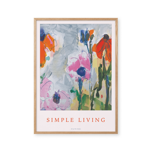 Hvid Pelton Simple Living 70x100 Plakat - Peléton Plakater  - 5715734034836