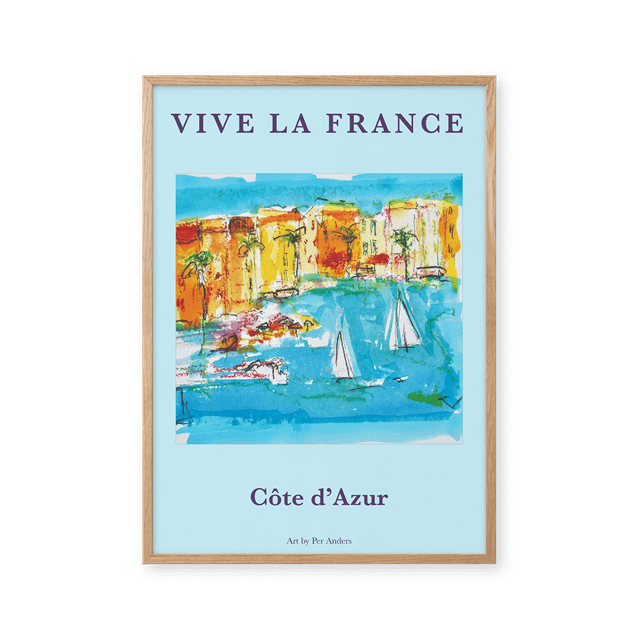 Hvid Pelton Vive France 70x100 Plakat - Peléton Plakater