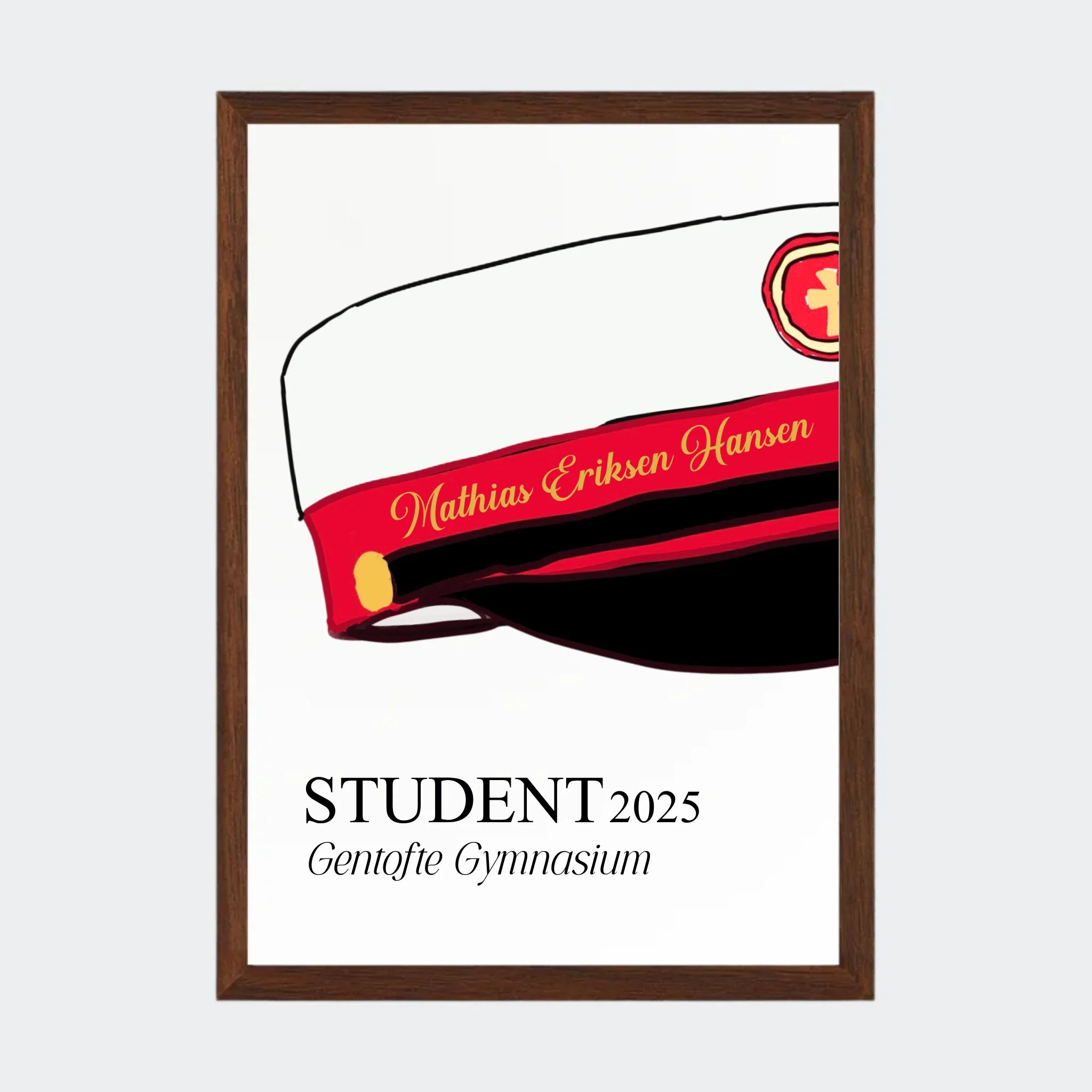 Mørk Eg Plakat Stx Student 2025 Mørk - Teeinblue Plakater