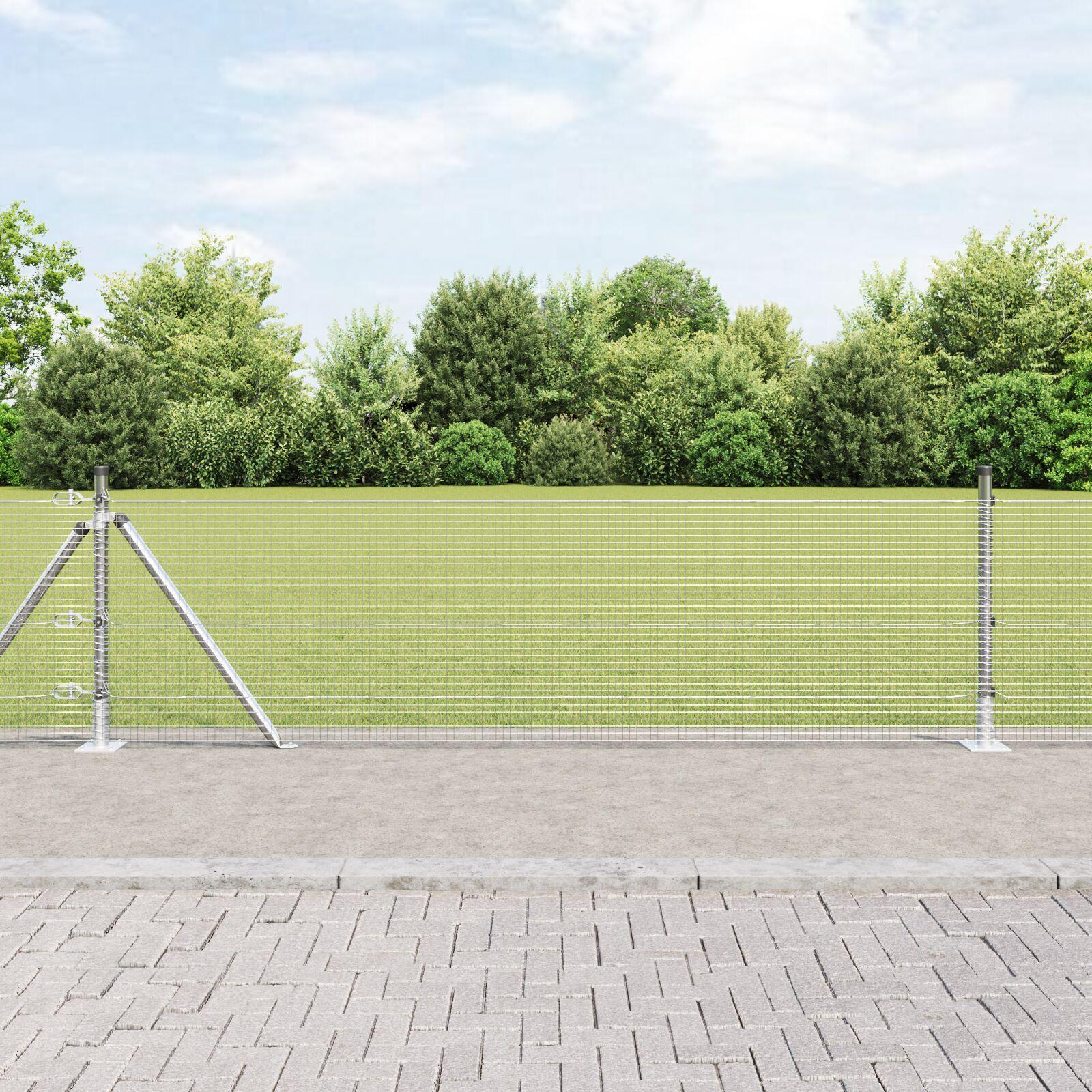 Svejset Trådgence Med Flangerede Poster 4x10 Galvaniseret Stål - Plakater  - 8721158274298