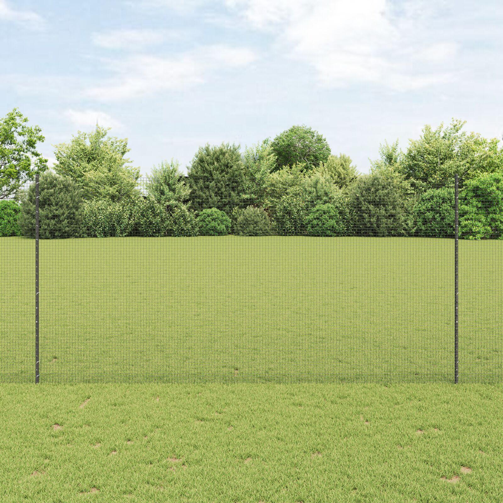 Welded Wire Fence Med Poster Grå 5x10 Stål - Plakater  - 8721158928238