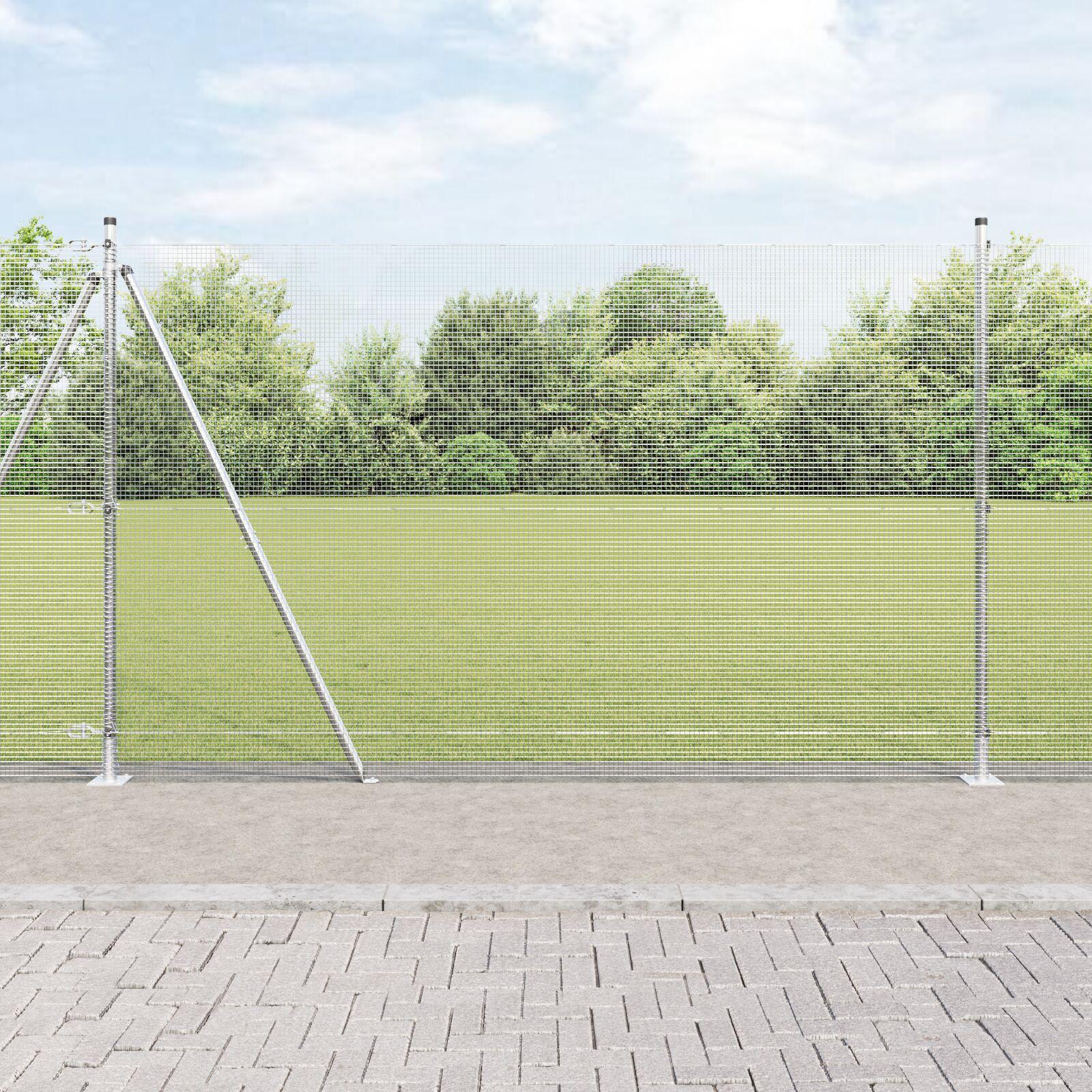 Svejsede Trådhegn Med Flanged Poster 5x10 Galvaniseret Stål - Plakater  - 8721158274564