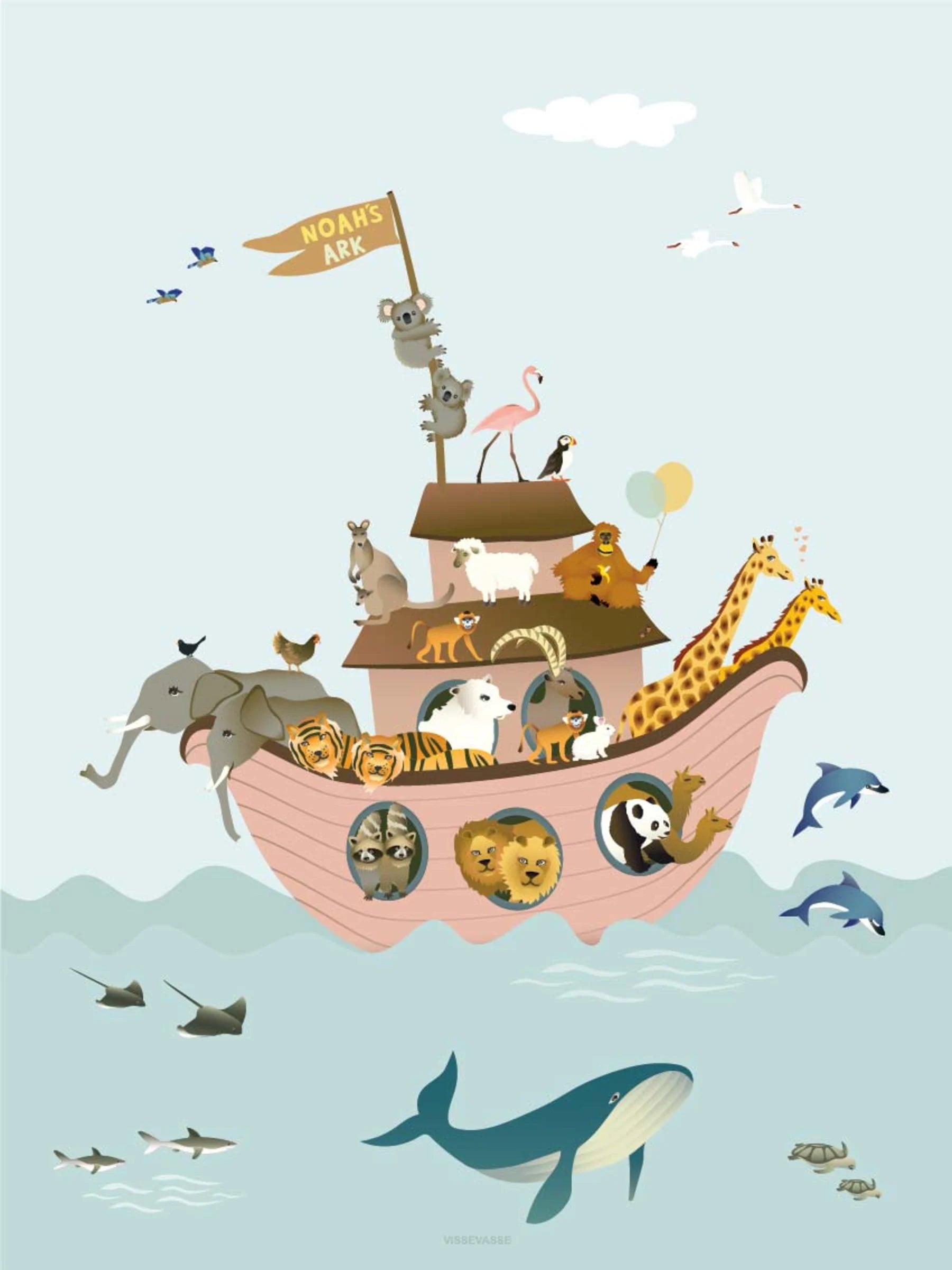 Noahs Ark Plakat Vissevasse - Vissevasse Plakater  - 5713138301226