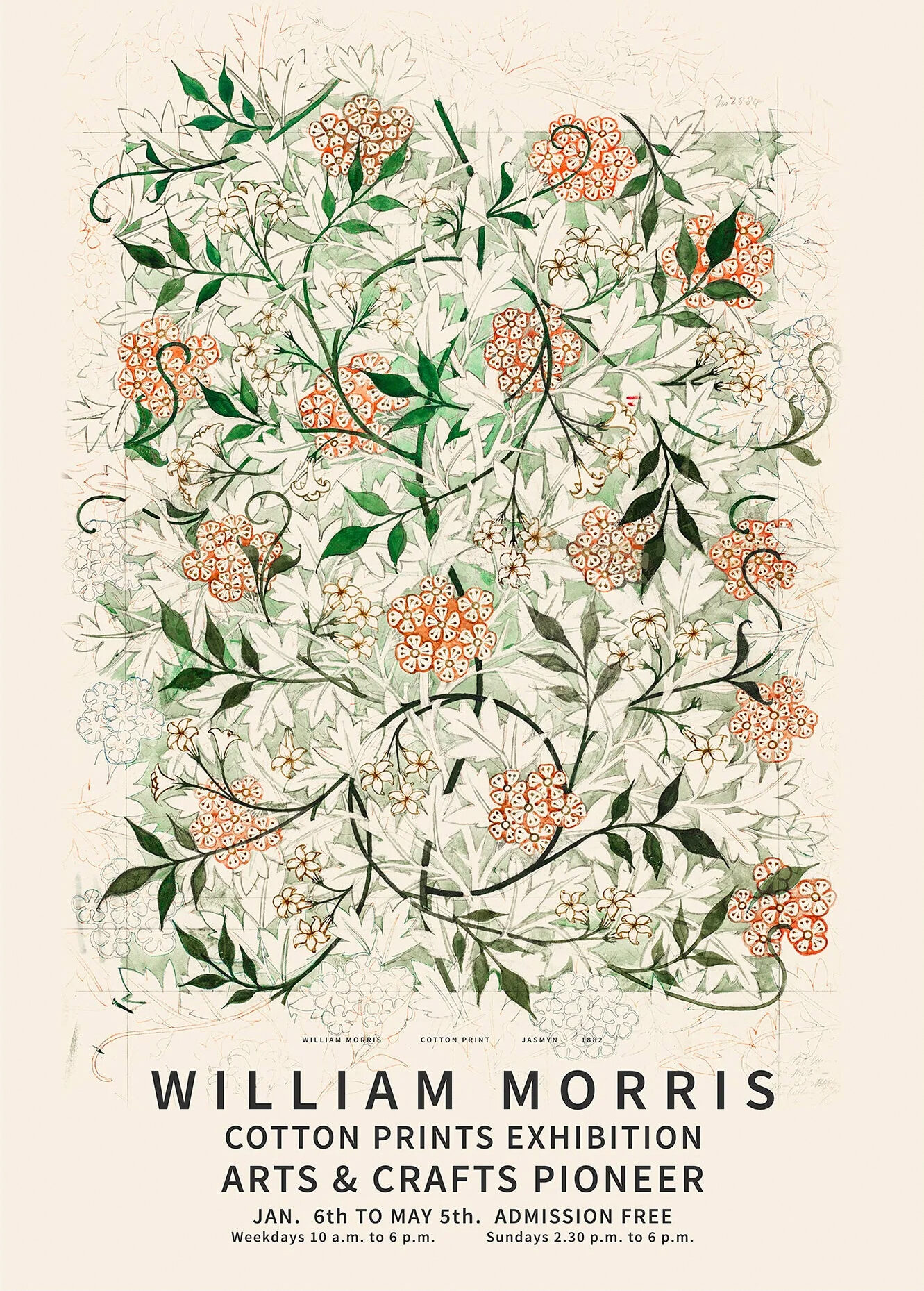 Rosa Jasmyn William Morris - William Morris Plakater