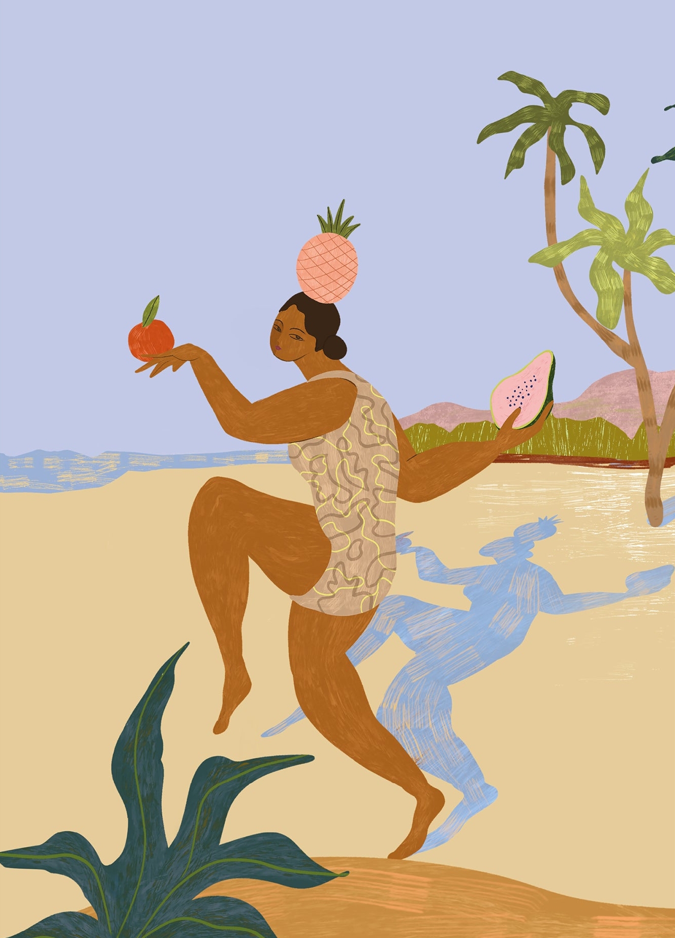 Rosa Balancing Act Arty Guava Plakat - Arty Guava Plakater