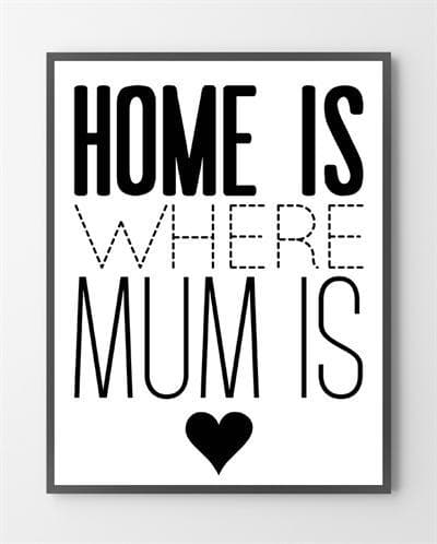 Dansk Plakat Love Mum 40x50 - Bylux Plakater