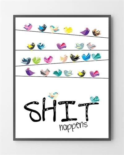 Plakat Shit Happens 50x70 - Bylux Plakater