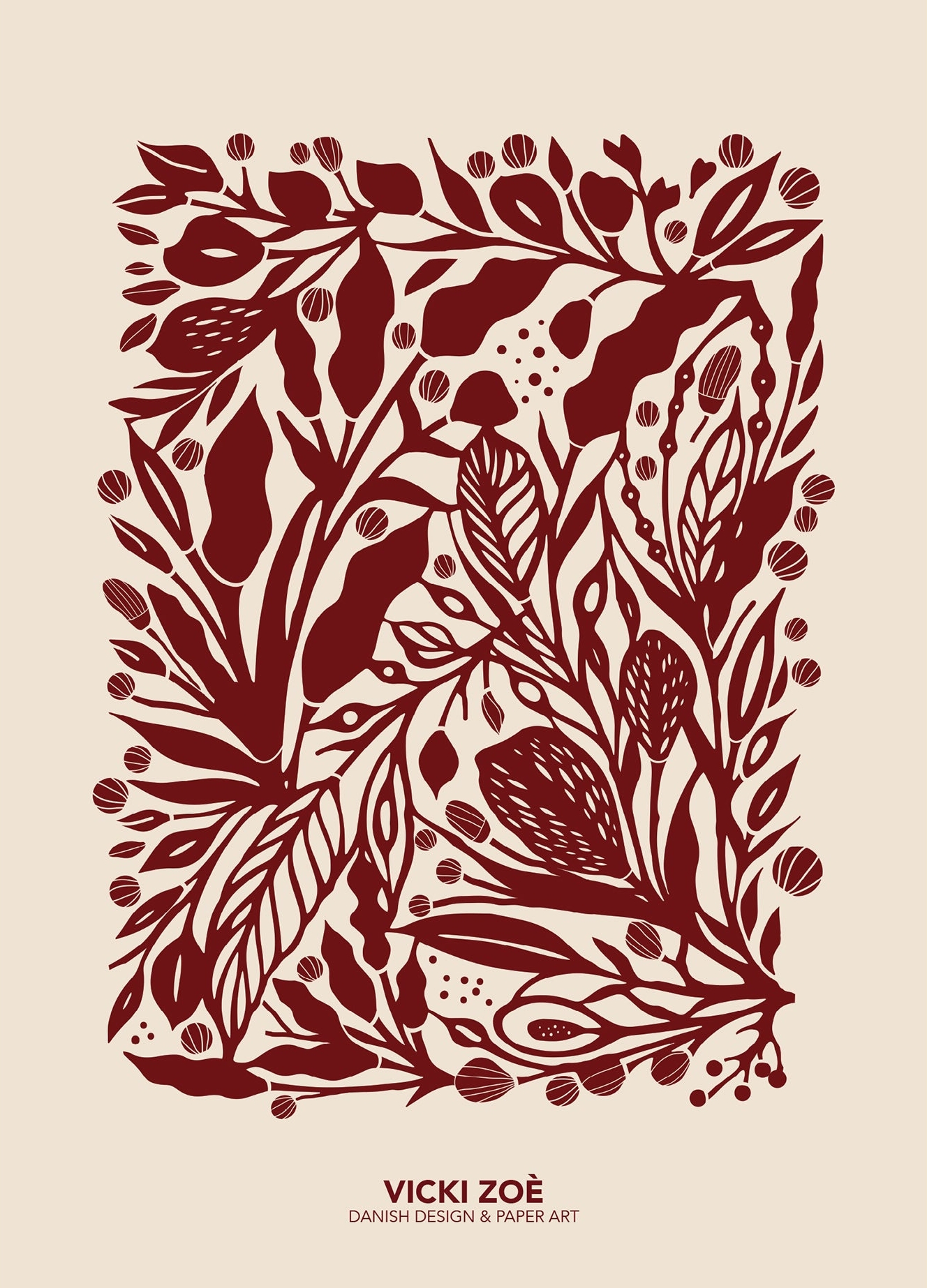 Rosa Red Garden Vicki Zoe - Vicki Zoe Plakater